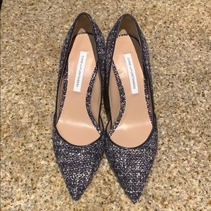 DianeVonFurstenberg Heels Size 8M Navy/White ECU